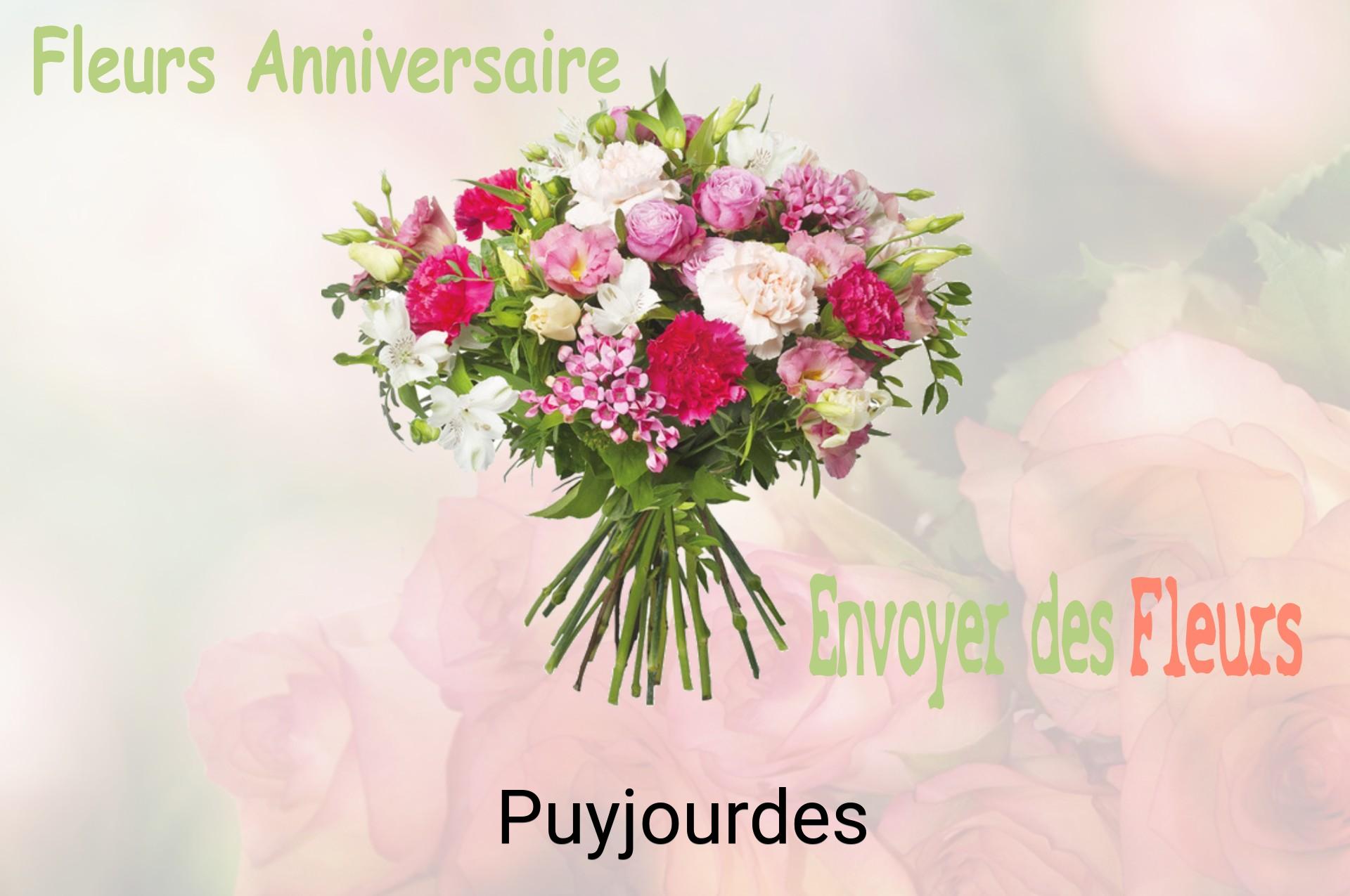 Bouquet de fleurs d’anniversaire livré à Puyjourdes